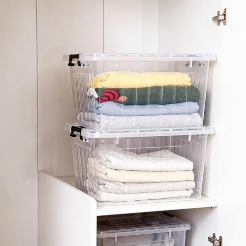 Citylife 22 Quart Clear Plastic Storage Bins with Lids 2-Pack - Image 5