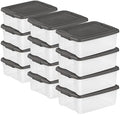 Sterilite ShelfTote, Clear Plastic Storage Bins, 25 Quart, 12-Pack by Sterilite