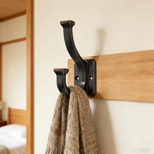 10 Pack 4-1/2inch Oil Rubbed Bronze Coat Hooks - Image 5