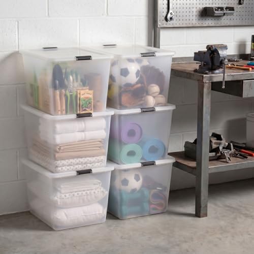 IRIS USA 6-Pack 55 Quart Clip Box with Latching Lid - Image 3