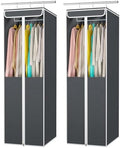 Univivi Garment Bags for Hanging Clothes, Cloth Bag 54 In, 2 PCS, Dark Grey by Univivi