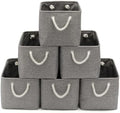 15x11x10 In Foldable Fabric Large Storage Bins with Handle 6 Pack by VQRTEXAStorageBasket