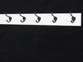 White Coat Rack with Oil Rubbed Bronze Hat & Coat Style Hooks (25.5" x 3.5" with 5 hooks) by PEG+AND+RAIL