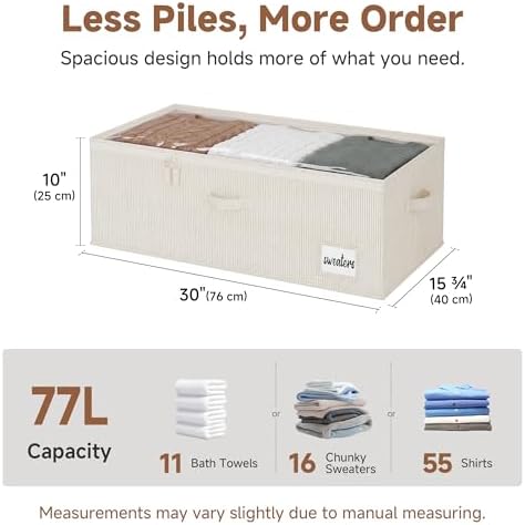 StorageWorks 10 Inch Tall Under Bed Storage Containers with Clear Lid - Image 2