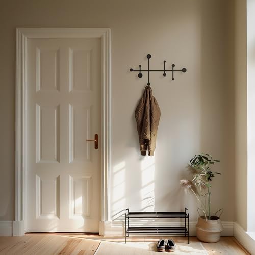 Kazai. 'Sval' Wall Wardrobe | Minimalist Coat Hook Design from Berlin | Modern Metal Wall-Mounted Coat Rack/Hooks | Black - Image 5