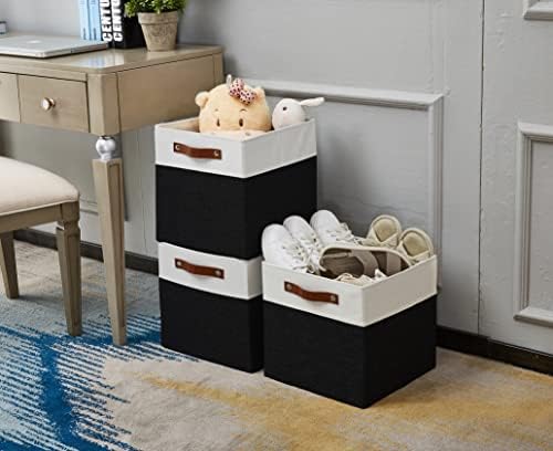 DECOMOMO Fabric Cube Storage Bins, Storage Baskets for Shelves 4 Pack - Image 4