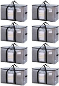 TAILI 8 Pack Silver Extra Large Moving Bags,Storage Bag with Visible Window by TAILI