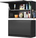 Garage Wall Cabinet, 19.7" H Metal Wall Cabinet with Up-Flip Door by Yoonkool