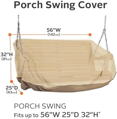 Classic Accessories Veranda Water-Resistant 56 Inch Porch Swing Cover, Patio Furniture Covers - Image 3