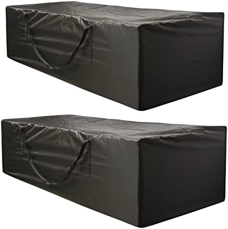 Outdoor Cushion Storage Bag 2 PCS, 68" Outdoor Pillow Storage with 2 Handles, Extra Large Opening Waterproof Zippered Patio Cushion Storage Bag XL by KOCKABC