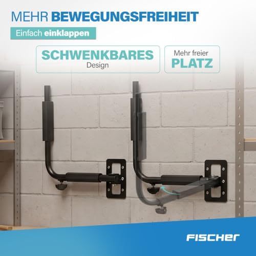 FISCHER Wall Mount Roof Box Holder Metal with Mounting Hardware Space Saving Storage for Garage and Basement Multi Use Max Load 40kg Black - Image 4