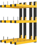 Lumber Rack Wall Mount Storage Racks Folding Wood Organizer Heavy Duty Shelf Brackets With 6-Level 720 Lbs Capacity Yellow Metal Utility Racks Garage Wall Shelving for Indoor and Outdoor Use (4 Pack) by Riciakik