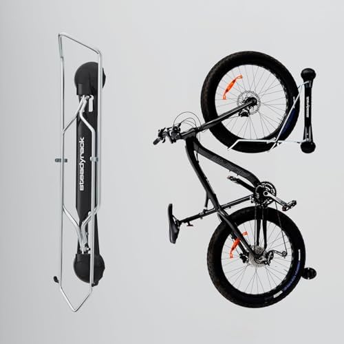 Steadyrack Fat Tire Bike Rack – Vertical Wall Mount Storage for Fat Bikes with 2.8”–4.5” Wide Tires – Space-Saving Pivot Design for Garage or Home - Image 3