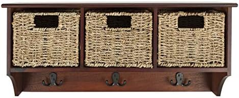 Safavieh Home Collection Finley Hanging 3 Basket Wall Rack by Unknown