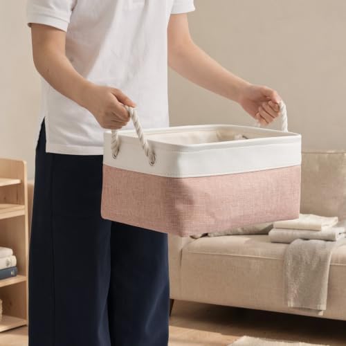13.8x9.8x6.7 Inch Fabric Small Storage Bins with Handles 6 Pack - Image 5