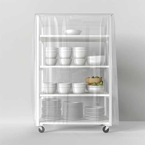 Wire Shelving Cover 36" x 18" x 54" Dustproof Rack Cover Clear PVC - Image 2