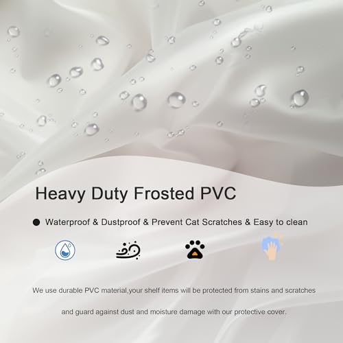 Frosted PVC Wire Shelf Cover 48 x 18 x 72 Inch Storage Rack Cover - Image 4
