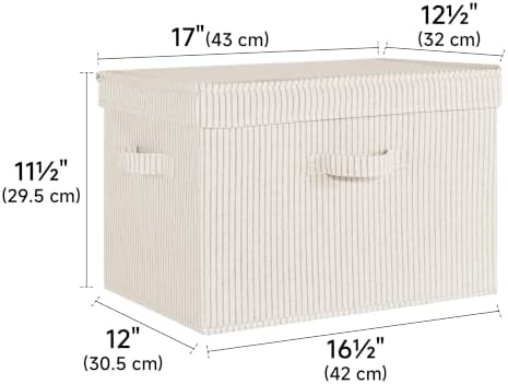 StorageWorks Fabric Storage Bins with Lids, Closet Storage Bins - Image 2
