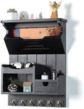 DOPACE Handcrafted Pine Wood Mail Organizer & Key Holder, Black by DDOPACE