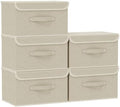 Storage Bins with Handles,Grey and Beige,13x9.1x7.9in,5 Pack by Unknown