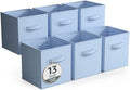 Sorbus Fabric Storage Cubes, 6-Pack Foldable Bins (13 Inch, Pastel Blue) by Sorbus