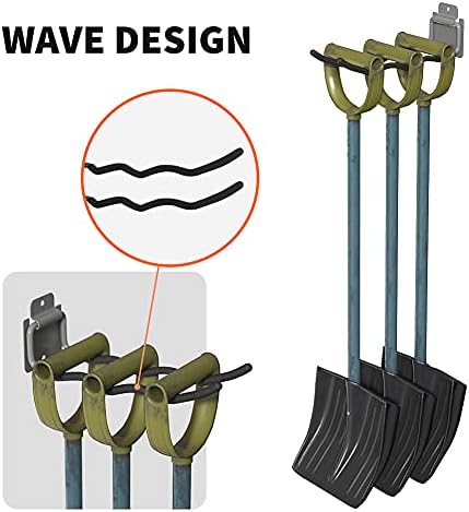 TORACK Garage Tool Organizer Hooks, 4-Pack Heavy-Duty 12" Steel Wave Hooks - Image 4