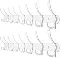 WEBI Coat Rack Wall Mount Long,8 Tri Hooks for Hanging Coats,30 inch Hook Rack,Hook Rail,Coat Hanger Wall Mount for Clothes,Jacket,Hats,White,2 Packs by WEBI