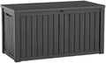Vixzen 180 Gallon Deck Boxes Outdoor Waterproof, Resin Lockable Storage Box for Patio Cushions Storage Furniture, Garden Tools, Pool Supplies, Weatherproof and UV Resistant (Black, 180 Gallon) by Vixzen
