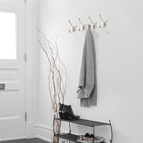 khtumeware Wall Hooks,10 Pack Coat Hooks Hardware Towel Hooks for Hanging Coats Polished Nickel Robe Hooks Wall Mounted with Screws for Key, Towel, Bags, Cup. - Image 4