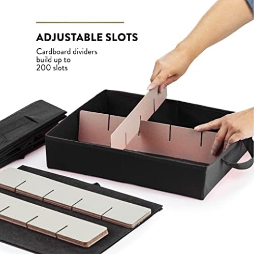 Premium Large Carrying Christmas Ornament storage Box with Clear Lid, 3" Compartment, Contains 10 Trays, Keeps 200 Holiday Ornaments & Xmas Accessories, Made Of Tear Proof Made Of 600D Oxford Fabric - Image 5