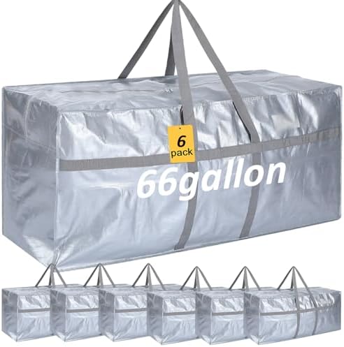 4 Pcs 66 Gallon Extra Large Moving Bags Heavy Duty Storage Bag by Clysee