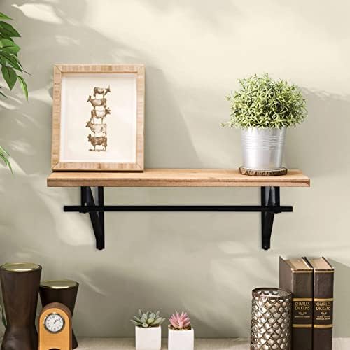 Closet Rod Brackets 11x9.5in, Closet Shelf Brackets 10 Pack, Black - Image 5