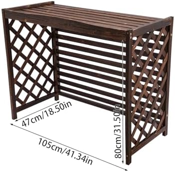Air Conditioner Fence Screen, Brown AC Covers for Outside to Hide AC & for Outdoor Privacy for Trash Cans, Garden Fences and Pet Fences (110 * 50 * 85 cm) - Image 2