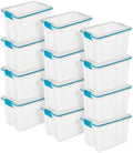 Sterilite Gasket Storage Box with Lids for Home & Office, 20 Quart, 12-Pack by Sterilite