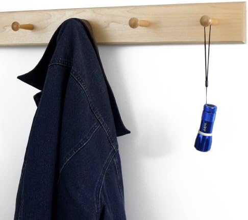 Solid Maple Shaker Peg Rack (Natural, 18" x 3.5" with 3 pegs) - Image 2