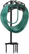 Winpull Garden Hose Holder Detachable Heavy Duty Metal Water Hose Hanger, Freestanding Hose Storage Stand Rack for Outside (Black) by Winpull