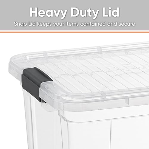 Superio 21 Quart Clear Plastic Storage Boxes with Lids, Stackable Organizer Containers, BPA-Free Storage Bins for Home, Office, School & Dorm, 1 Pack - Image 4