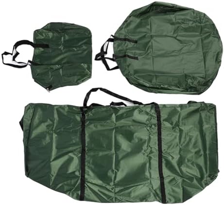 Christmas Tree Storage Bag Set 3pcs Artificial Xmas Tree Storage Bags for 7.5FT with Oxford Cloth Removable Design Convenient Carry Handles (Green) by OVAQUIXI