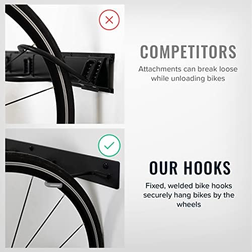 StoreYourBoard Bike Storage Rack, 4 Bike Racks for Garage, Solid Steel Extra Heavy Duty BLAT Bike Rack - Garage Wall Mounted Bicycle Storage, Up to 200lbs, 32-inch - Image 5