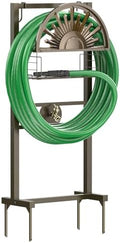 Garden Hose Holder with Faucet Holds 150-Feet Hose for Outside 4 Spikes by GOFORWILD