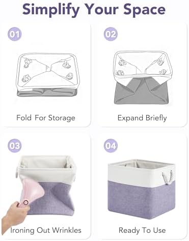 13x15x13 Inch Large Storage Bins with Cotton Rope Handles 6-Pack - Image 6