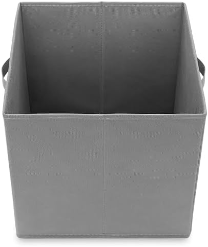 Casafield Set of 12 Collapsible Fabric Cube Storage Bins, Gray - 13" Foldable Cloth Baskets for Shelves, Cubby Organizers & More - Image 4