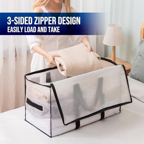 TAILI 8 Pack Clear Extra Large Moving Bags,Storage Bag with Visible Window - Image 6
