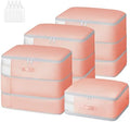 Comforter Storage Bag - Large Capacity Blanket Storage Bags 3-Layer Ultra Space Saving Self Compression Organizer, Washable Compression Bags for Storage Comforter Blanket, 4-Pack, Pink by EasortmPackingCubes