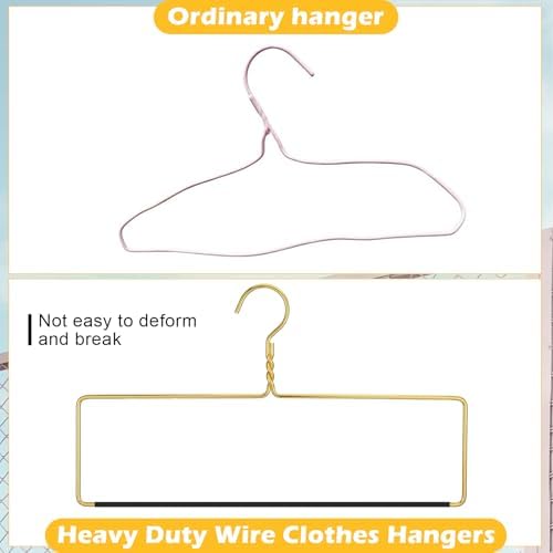 Leinuosen 20 Pack Gold Blanket Hangers 18 Inch Wide Heavy Duty Hangers for Quilts, Table Cloths, Comforters with Nonslip Vinyl Coated for Closet Sleeping Bags Storage - Image 5