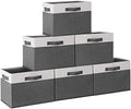 GhvyenntteS 6 Pack Fabric Storage Bins, 15x11x9.6 inch Closet Storage Bins for Shelves with 3 Handles, Foldable Storage Baskets for Shelves, Sturdy Closet Organizers and Storage by GhvyenntteS