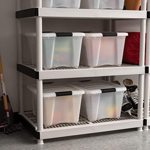 IRIS USA 4-Pack 32 Quart Storage Bins with Lids, Pearl - Image 3