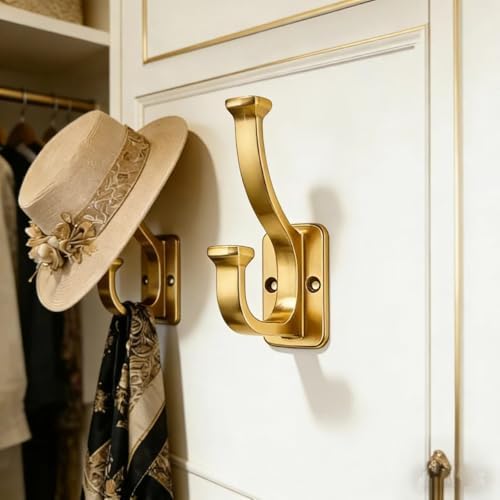 10 Pack 4-1/2inch Champagne Bronze Coat Hooks - Image 3