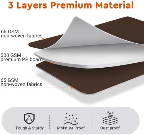 StorageTastic 8 Pack Bed Sheet Closet Organizers and Storage,Sturdy Foldable Storage Containers with Window and Label,Storage and Organization for Bedding Sheets,Duvet Covers,Blankets (Brown) - Image 3