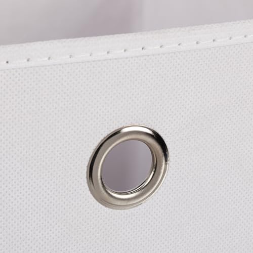 Relaxdays HLP Storage Box, Set of 4 Storage Cube, 30 x 30 x 30 cm, Folding Storage Box, Fabric, White - Image 7